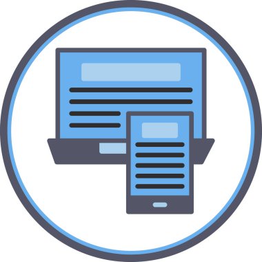 Bilgisayar ekranı. Web simgesi basit illüstrasyon