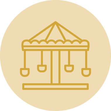 Atlıkarınca düz vektör simgesi