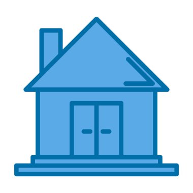 Ev vektör tasarımı. Ev düz simgesi 