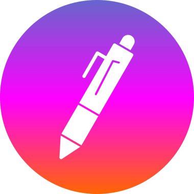 Dolma kalem simgesi, vektör illüstrasyonu basit tasarım