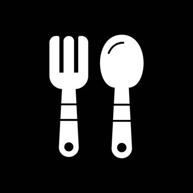 Çatal ve kaşık, bebek çatal ve kaşık vektör çizimi