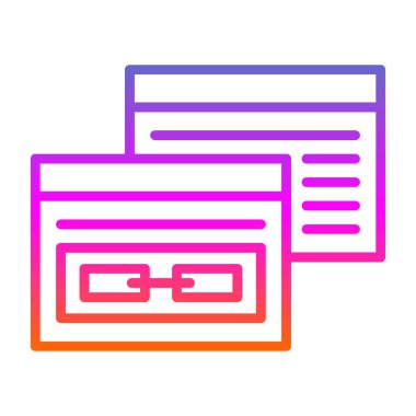 bağlantı vektörü glyph düz simgesi