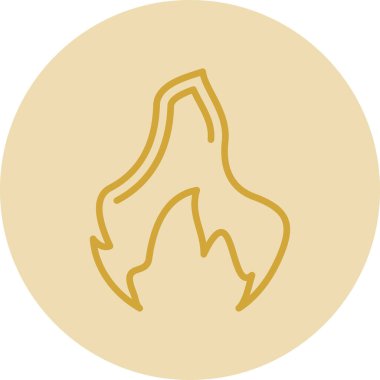 Ateş alevi. Web simgesi basit illüstrasyon