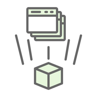 Modern bir simgenin vektör illüstrasyonu