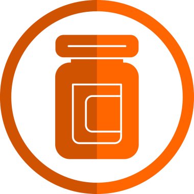 İlaç şişesi. Web simgesi basit illüstrasyon