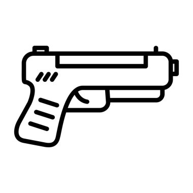 Silah Simgesi Vektör Özeti Çizimi