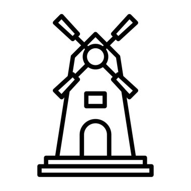 Yel değirmeni simgesi, vektör biçimi