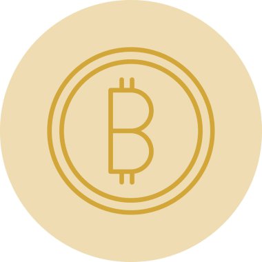 Bitcoin simgesi, modern tasarım illüstrasyonu