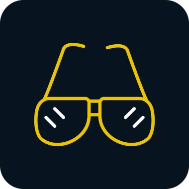 Gözlük. Web simgesi basit illüstrasyon 