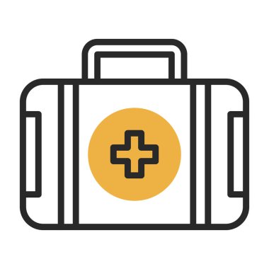 ilk yardım kiti vektör simgesi 