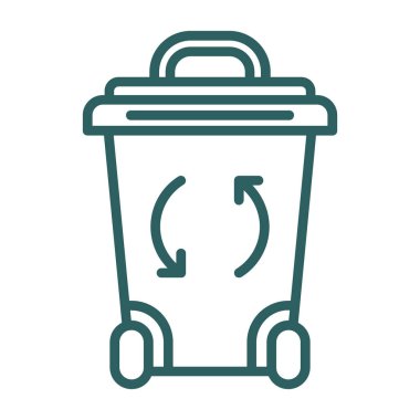 Çöp Kutusu simgesi, vektör illüstrasyonu basit tasarım