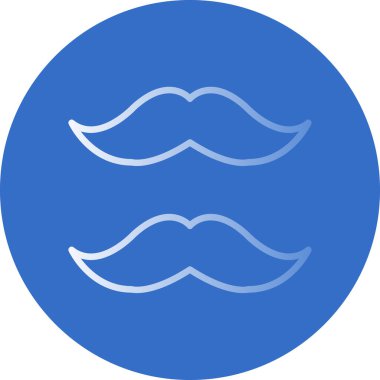 Mavi ve beyaz bir ikonun vektör illüstrasyonu