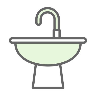 Duş. Web simgesi basit illüstrasyon