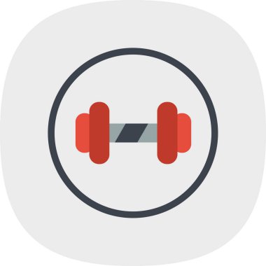 Aptal spor salonu ikonu, vektör illüstrasyonu 