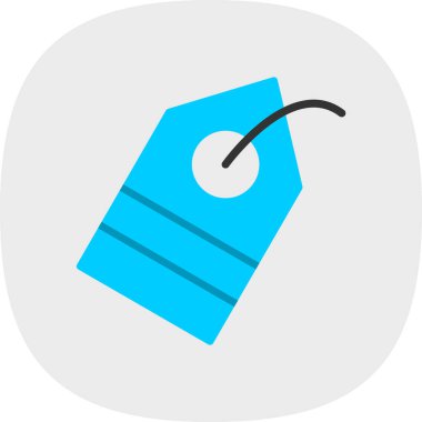 Etiket. Web simgesi basit tasarım
