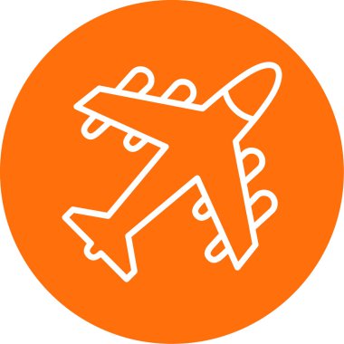 uçak ikonu vektör illüstrasyonu 