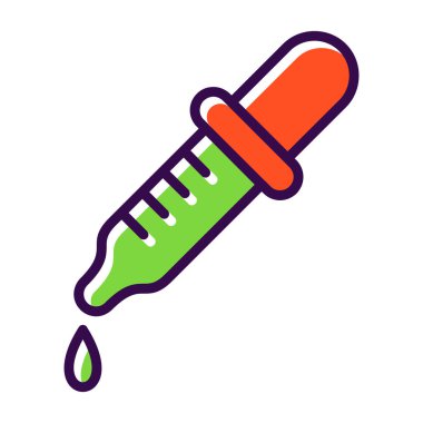 pipette simgesi, vektör illüstrasyonu basit tasarım
