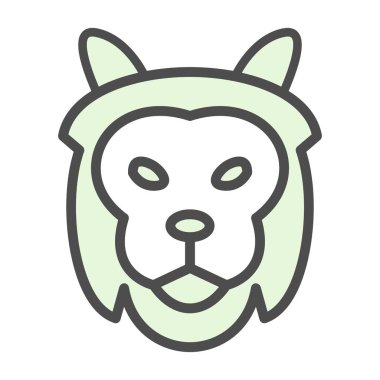 Aslan etobur simgesi, basit vektör illüstrasyonu 