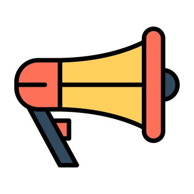 megafon simgesi, vektör illüstrasyonu basit tasarım