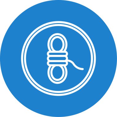 İp düz simgesinin vektör illüstrasyonu