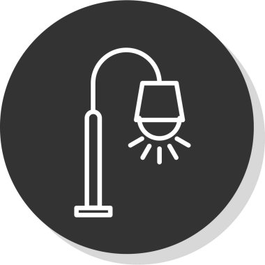 Sokak lambası simgesinin vektör illüstrasyonu 