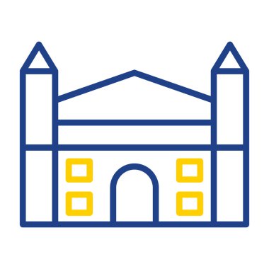 okul binası simgesi, satır biçimi