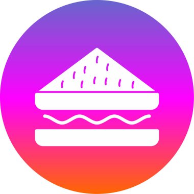 Sandviç. Web simgesi basit illüstrasyon           