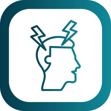 Modern b 'nin vektör illüstrasyonu beynin ikonundan yoksun