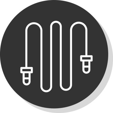 İp atlama ikonu. İzole vektör illüstrasyonu