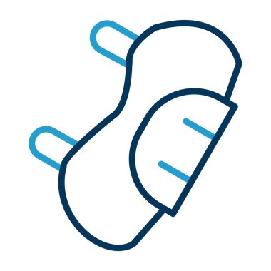 tıbbi maske simgesi vektör illüstrasyon tasarımı