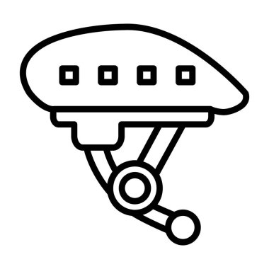 Bisiklet kask simge vektör çizim