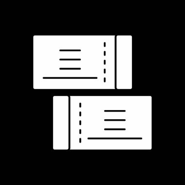 Biletler simge vektör illüstrasyonu