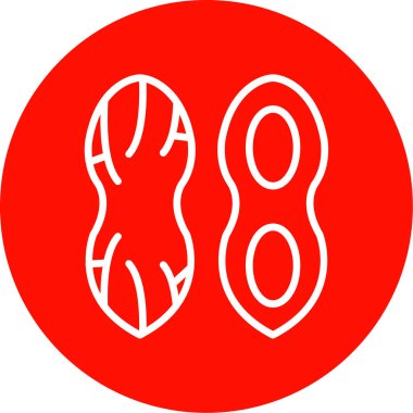 Yer fıstığı web simgesi, vektör illüstrasyonu