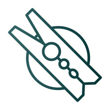 Clothespin düz simgesinin vektör illüstrasyonu 