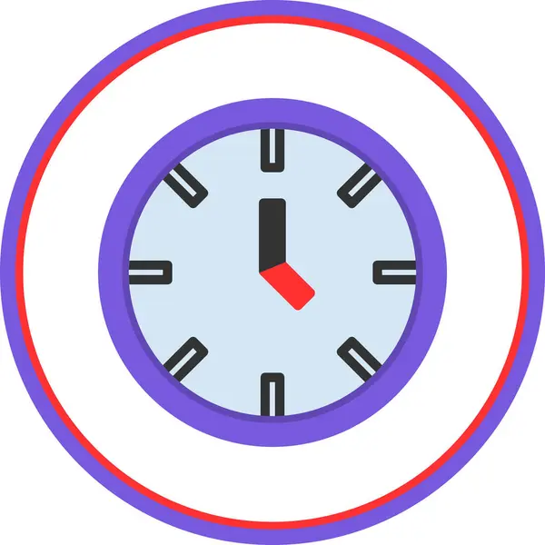 Tiempo Icono Del Vector Del Reloj Ilustración — Vector de stock