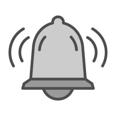 Bir çan simgesinin vektör illüstrasyonu  