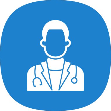 Doktor simgesi vektör illüstrasyonu basit tasarım