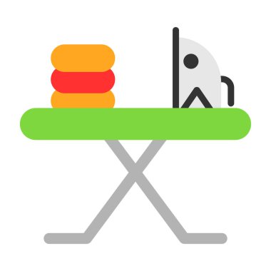 Ütü tahtası simgesi illüstrasyonu 