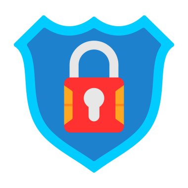 Güvenlik simgesinin vektör illüstrasyonu 