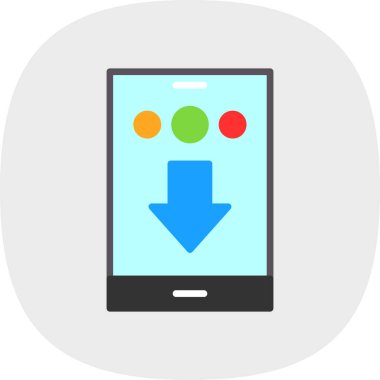 Akıllı telefon. Web simgesi basit illüstrasyon