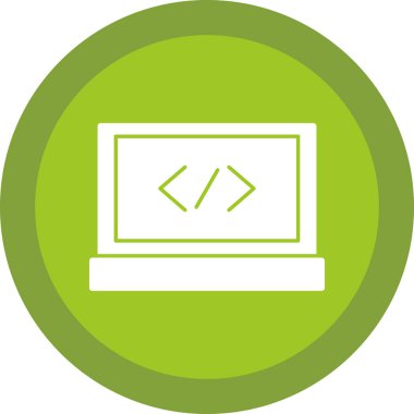 Kod işareti. Kodlama simgesi. vektör illüstrasyonu