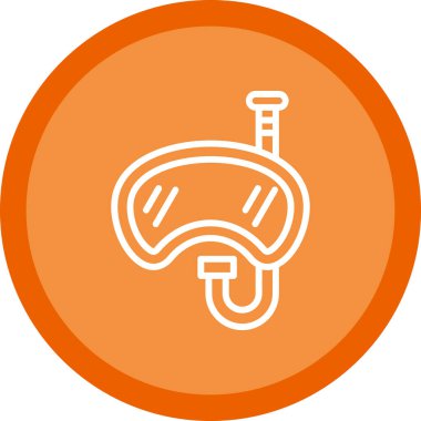 Bir aqualung simgesinin vektör çizimi