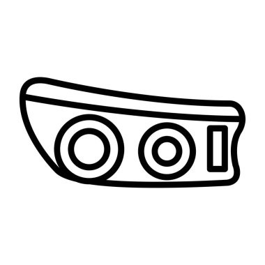 Baş Işığı simgesinin vektör illüstrasyonu