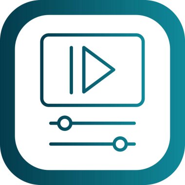 video oynatıcı simgesi, vektör illüstrasyonu 