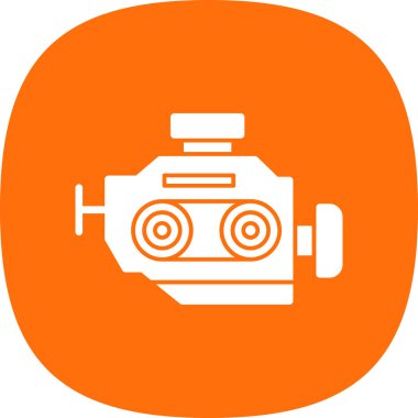 motor simgesi, vektör illüstrasyonu basit tasarım