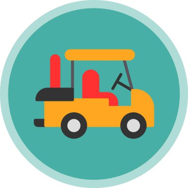 Golf Arabası simgesinin vektör illüstrasyonu