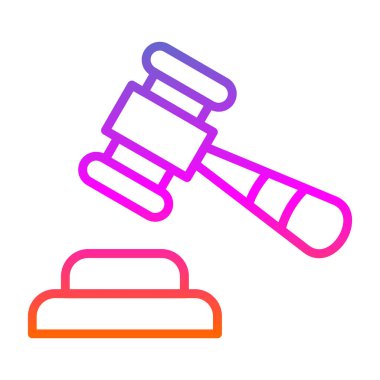 Hukuk. Web simgesi basit illüstrasyon