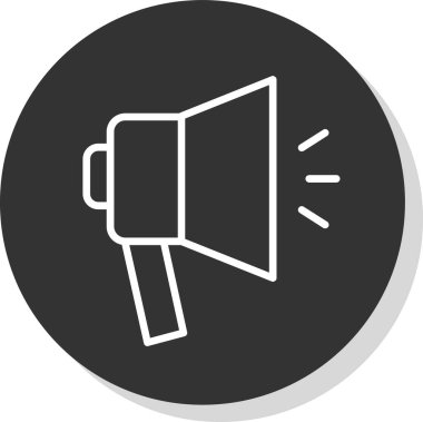 megafon simgesi, basit tasarım vektör çizimi