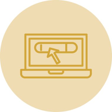 dizüstü bilgisayar simgesi, vektör illüstrasyonu basit tasarım