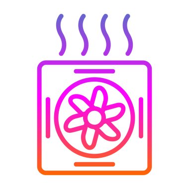 elektrik fan simgesi vektör taslağı çizimi